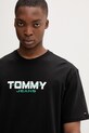 Tommy Jeans T-shirt męski bawełniany czarny DM0DM22550