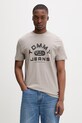 Tommy Jeans t-shirt męski bawełniany beżowy DM0DM22551