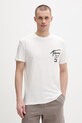 Tommy Jeans t-shirt męski bawełniany beżowy DM0DM22553