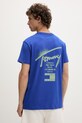 Tommy Jeans t-shirt męski bawełniany niebieski DM0DM22553