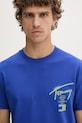 Tommy Jeans t-shirt męski bawełniany niebieski DM0DM22553