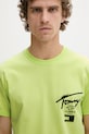 Tommy Jeans t-shirt męski bawełniany zielony DM0DM22553