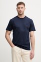 Lacoste t-shirt męski bawełniany granatowy TH0753