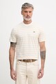 Lacoste t-shirt męski bawełniany beżowy TH0874