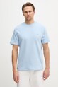 Lacoste T-shirt męski bawełniany niebieski TH1979