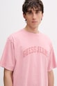 Guess Jeans t-shirt męski bawełniany różowy M6GIB6.K8FQ4