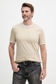 BOSS kratka majica moška bombažna Tessler 238 bež 50559667