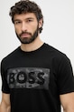 BOSS Green t-shirt ανδρικό βαμβακερό μαύρο 50559363
