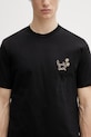 Bavlnené tričko Paul Smith FLOCK PRINT čierna M1R.919T.VP5460