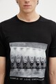 Rick Owens DRKSHDW Level t-shirt bawełniany męski czarny DU01F4250.RNEP4P