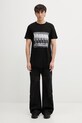 Rick Owens DRKSHDW Level t-shirt bawełniany męski DU01F4250.RNEP4P czarny