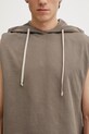 Rick Owens DRKSHDW top bawełniany męski brązowy DU01F4165.RIGP