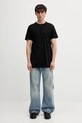 Rick Owens DRKSHDW Level t-shirt bawełniany męski DU01F4250.RNP czarny