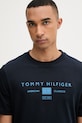 Tommy Hilfiger tričko pánske bavlnené tmavomodrá MW0MW42365