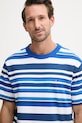 Tommy Hilfiger tričko pánske bavlnené modrá MW0MW42375