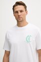 Памучна тениска Just Cavalli бял 80OAHT26.CJ500