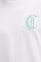 Памучна тениска Just Cavalli 80OAHT26.CJ500 бял