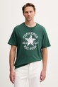 Converse T-shirt męski bawełniany zielony CVM6T087