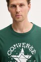 Converse T-shirt męski bawełniany zielony CVM6T087