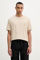BOSS kratka majica moška bombažna Tames 52 bež 50560328