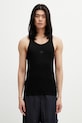 Filling Pieces Tank Top top swetrowy bawełniany męski czarny 412622500292.130