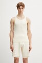 Filling Pieces Tank Top top bawełniany męski beżowy 412622500292.214