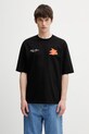 Odzież Filling Pieces t-shirt bawełniany Zucchini 412620501289.130 czarny