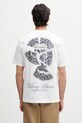 Odzież Filling Pieces Broken Plate t-shirt basic bawełniany męski 412620500321.110 biały