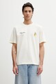 Odzież Filling Pieces Pepper t-shirt bawełniany męski 412620500287.214 beżowy