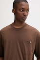 Dickies T-shirt basic męski bawełniany brązowy DK0A4YFC0TB1