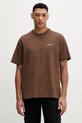 Dickies t-shirt bawełniany aplikacja brązowy DK0A89EN0TB1
