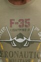 Aeronautica Militare t-shirt bawełniany TS2536UJ00641 zielony