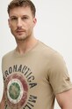Aeronautica Militare t-shirt bawełniany zielony TS2538UJ00727