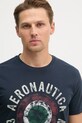 Aeronautica Militare t-shirt bawełniany granatowy TS2538UJ00727