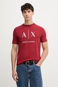 Armani Exchange t-shirt męski bawełniany czerwony XM002683.AF10356