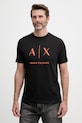 Armani Exchange тениска мъжка памучна черен XM002683.AF10356