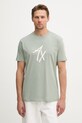 Armani Exchange t-shirt męski bawełniany zielony XM002482.AF10356