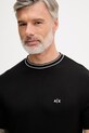Armani Exchange tričko pánske s viskózou čierna XM002484.AF21936