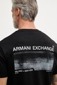 Armani Exchange kratka majica moška bombažna črna XM002490.AF10358