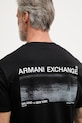 Armani Exchange kratka majica moška bombažna črna XM002490.AF10358