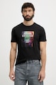 Armani Exchange t-shirt da uomo in cotone nero XM002515.AF10356