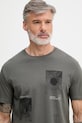 Armani Exchange t-shirt męski bawełniany zielony XM002524.AF10334