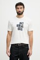 Armani Exchange t-shirt męski bawełniany beżowy XM002780.AF10358