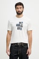 Armani Exchange t-shirt męski bawełniany beżowy XM002780.AF10358