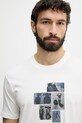 Armani Exchange t-shirt męski bawełniany beżowy XM002780.AF10358