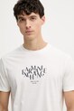Armani Exchange t-shirt męski bawełniany beżowy XM002782.AF10356