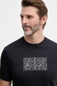 Odzież Armani Exchange t-shirt męski bawełniany XM002784.AF10356 granatowy