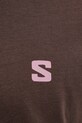 Salomon t-shirt bawełniany LC2853200 brązowy