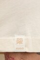HUGO t-shirt męski bawełniany Dedril_RB 50559670 beżowy