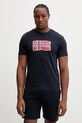 Napapijri t-shirt bawełniany MAHSA nadruk granatowy NP0A4FZB1761
